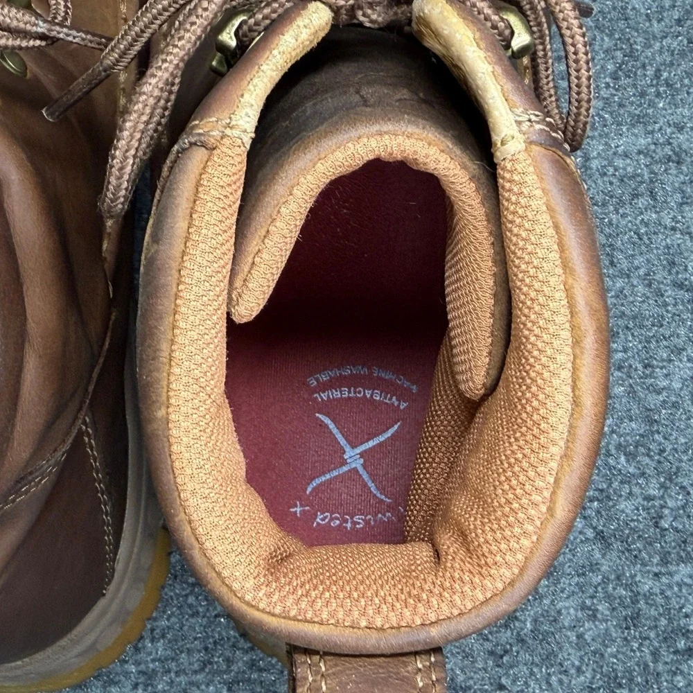 Twisted X CellStretch Work Boots Men's 13 Brown Leather Composite Toe Lace Up